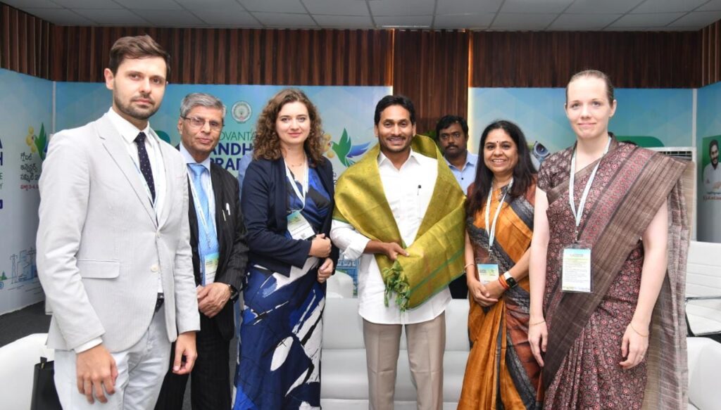 And there's another fun thing that happened on Friday as well - I was unexpectedly invited to "Advantage AP - Global Investors Summit" by the EU Chambers of Commerce and ended up getting the high-level government meeting we have always been dreaming of. Our delegation met with the chief minister of the state of Andhra Pradesh, Y.S. Jagan Mohan Reddy who is a huge local celebrity, and each of us got one minute to tell what we could do for his state. I suggested we can transform urban sewage management for him and save him money e.g. on having to lay bigger pipelines for the growing population and achieve even savings on investment in municipal STPs. He responded that he wants to try our proposal out in the city of Visakhapatnam (capital of his state) and now I'm in process of getting follow-up meetings with his officials. Let's hope that this will lead to something meaningful for Aquatron! In any case, it's always amazing where all Aquatron is taking us
